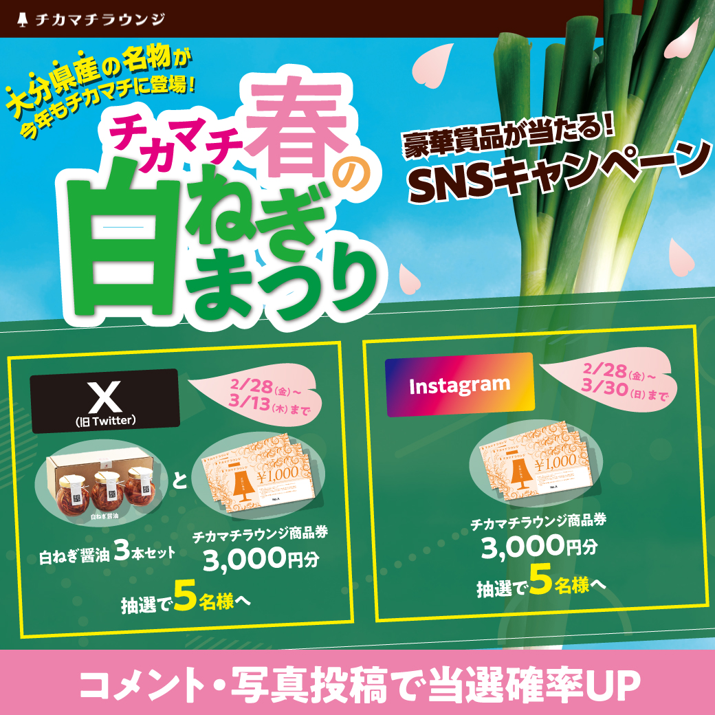 チカマチ春の白ねぎまつり「SNSキャンペーン」